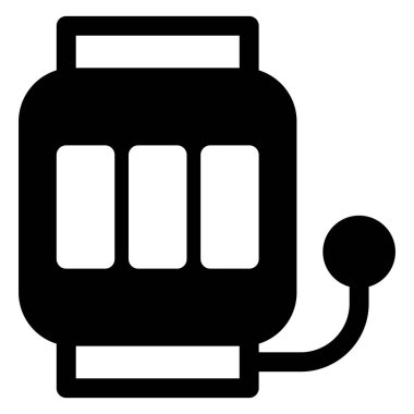 slot glyph simgesi vektör çizimi beyaz arkaplanda izole edildi