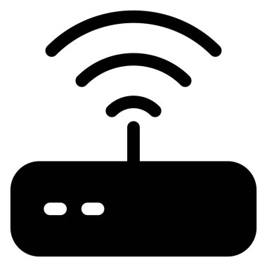 router glyph simge vektör çizimi beyaz arkaplanda izole edildi
