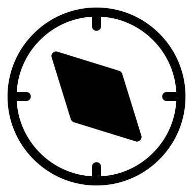 pusula simgesi vektör illüstrasyonunu beyaz arkaplanda izole et