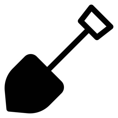 Kürek sembolü vektör çizimi beyaz arkaplanda izole edildi