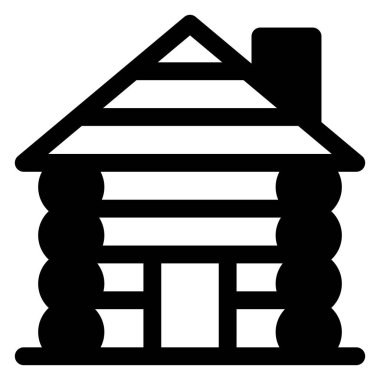 kabin sembolü vektör çizimi beyaz arkaplanda izole edildi