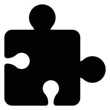 Yapboz sembolü vektör çizimi beyaz arkaplanda izole edildi