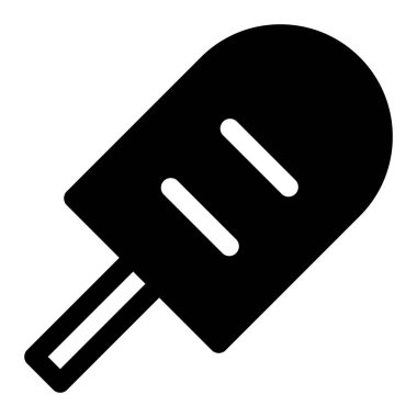 Popsicle glyph simge vektör çizimi beyaz arkaplanda izole edildi
