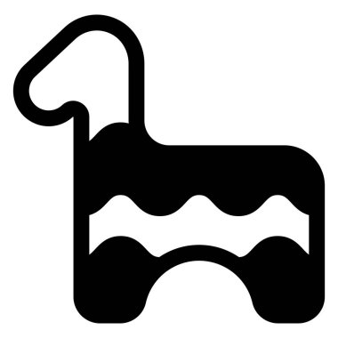 pinata glyph simge vektör çizimi beyaz arkaplanda izole