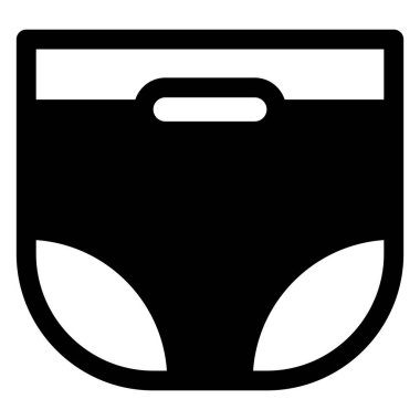 Bebek bezi simgesi vektör çizimi beyaz arkaplanda izole edildi