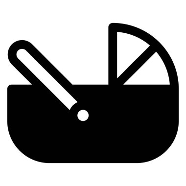 Beşik sembolü vektör çizimi beyaz arkaplanda izole edildi