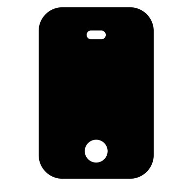 Mobil glyph simge vektör çizimi beyaz arkaplanda izole edildi