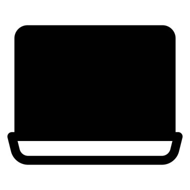 dizüstü bilgisayar sembolü vektör çizimi beyaz arkaplanda izole edildi