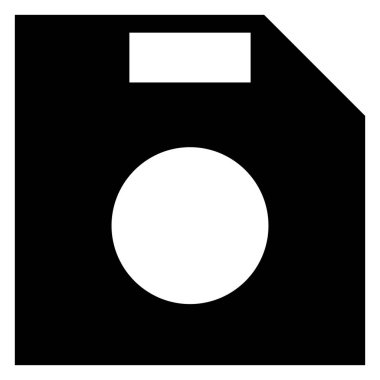 Güvenli glyph simgesi vektör çizimi beyaz arkaplanda izole edildi