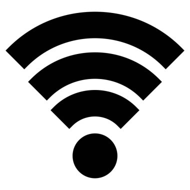 wifi kabartma simgesi vektör çizimi beyaz arkaplanda izole edildi