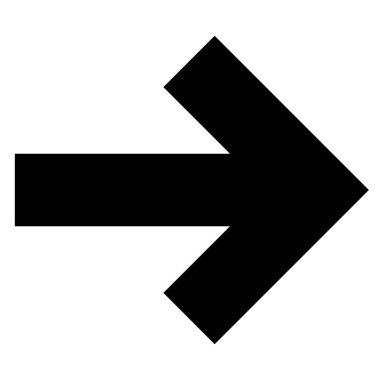 Beyaz arkaplanda izole edilmiş ok sembolü vektör çizimi