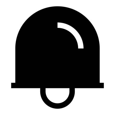 Beyaz arkaplanda izole edilmiş çan sembolü vektör çizimi