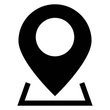 harita sembolü vektör çizimi beyaz arkaplanda izole edildi