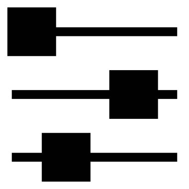 kaydırıcılar simge vektör çizimi beyaz arkaplan üzerinde izole