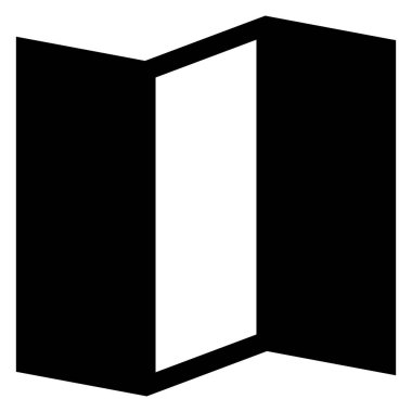 harita sembolü vektör çizimi beyaz arkaplanda izole edildi