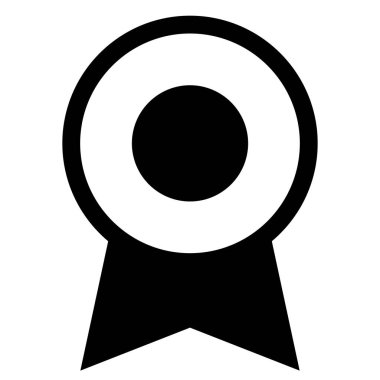 Beyaz arkaplanda izole edilmiş rozet sembolü vektör çizimi