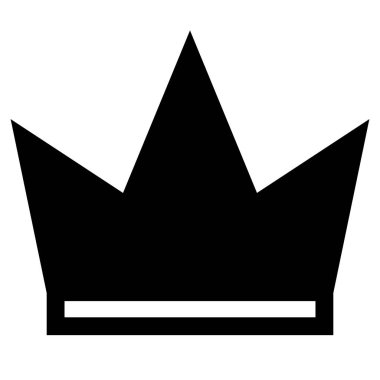 Crown glyph simge vektör çizimi beyaz arkaplanda izole edildi