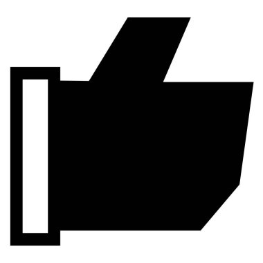 Beyaz arkaplanda izole edilmiş glyph simgesi vektör çizimi gibi