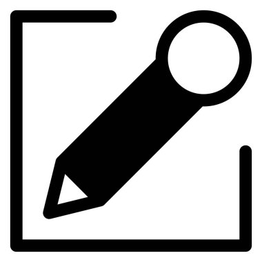 kalem sembolü vektör çizimi beyaz arkaplanda izole edildi