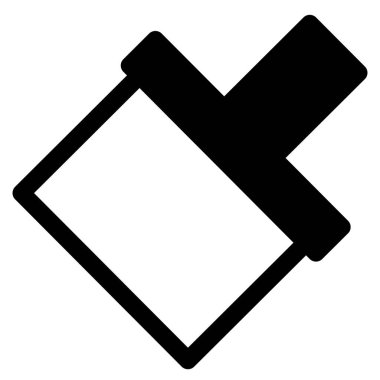 fırça sembolü vektör çizimi beyaz arkaplanda izole edildi