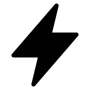 flaş glifli simge vektör çizimi beyaz arkaplanda izole edildi