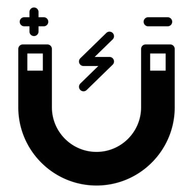 Mıknatıs sembolü vektör çizimi beyaz arkaplanda izole edildi