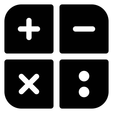 Matematik sembolü vektör çizimi beyaz arkaplanda izole edildi