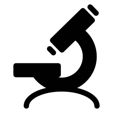 Beyaz arkaplanda izole edilmiş mikroskop sembolü vektör çizimi