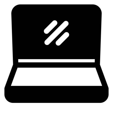 dizüstü bilgisayar sembolü vektör çizimi beyaz arkaplanda izole edildi