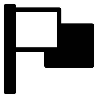 Beyaz arkaplanda izole edilmiş bayrak sembolü vektör çizimi