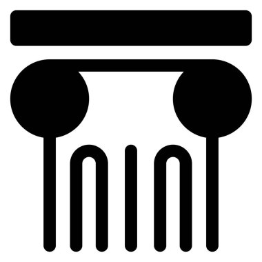 Beyaz arkaplanda izole edilmiş geçmiş glyph simgesi vektör çizimi