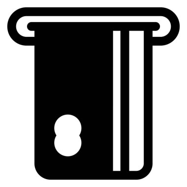 Beyaz arkaplanda izole edilmiş glyph ikon vektör illüstrasyonunu nakde çevir