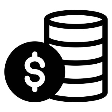 Bozuk para sembolü vektör çizimi beyaz arkaplanda izole edildi