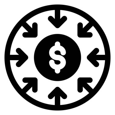 hedef simge vektör çizimi beyaz arkaplanda izole edildi