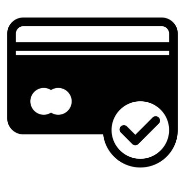 beyaz arkaplanda izole edilmiş ödeme glyph ikon vektör çizimi