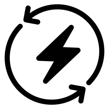 Yenilenebilir kabartma simgesi vektör çizimi beyaz arkaplanda izole edildi