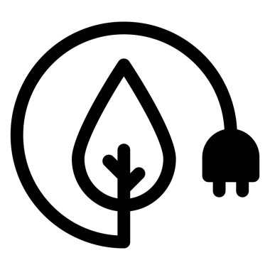 beyaz arkaplanda izole edilmiş eko sembol vektör çizimi