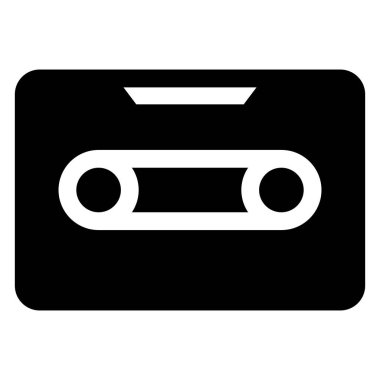 Teypler glyph simge vektör resimlemesi beyaz arkaplanda izole edildi