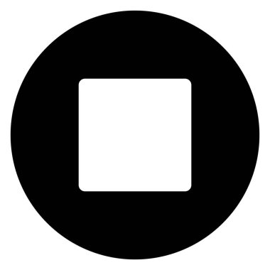 Beyaz arkaplanda izole edilmiş simge vektör illüstrasyonunu durdur