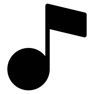 Beyaz arkaplanda izole edilmiş şarkı sembolü vektör illüstrasyonu