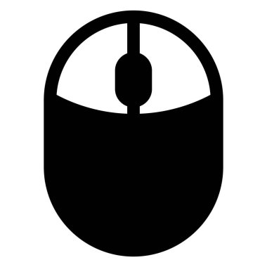 Beyaz arkaplanda izole edilmiş fare sembolü vektör çizimi