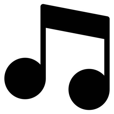 Beyaz arkaplanda izole edilmiş şarkı sembolü vektör illüstrasyonu