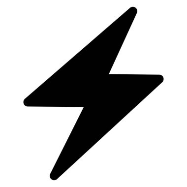 flaş glifli simge vektör çizimi beyaz arkaplanda izole edildi