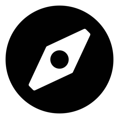 pusula simgesi vektör illüstrasyonunu beyaz arkaplanda izole et