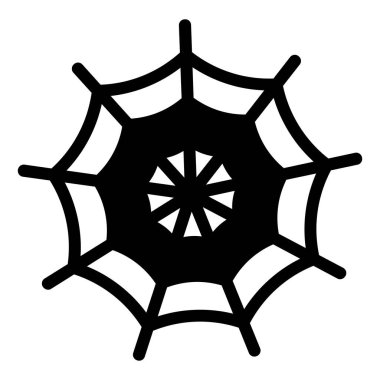 Örümcek sembolü vektör çizimi beyaz arkaplanda izole edildi