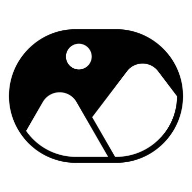 resim sembolü vektör çizimi beyaz arkaplanda izole edildi