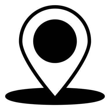 pin glyph simgesi vektör çizimi beyaz arkaplanda izole edildi