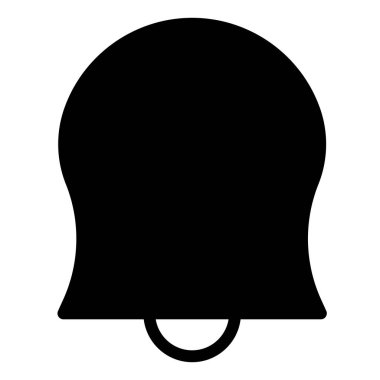 Beyaz arkaplanda izole edilmiş çan sembolü vektör çizimi