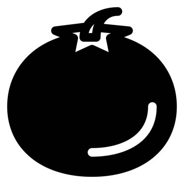 Domates kabartma simgesi vektör çizimi beyaz arkaplanda izole edildi