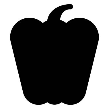 beyaz arkaplanda izole edilmiş biber sembolü vektör çizimi